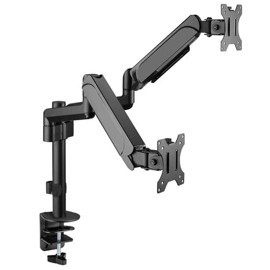 Brateck BRATECK 17"-32" Pole-Mounted Gas Spring Dual Monitor Desk Mount LDT48-C024