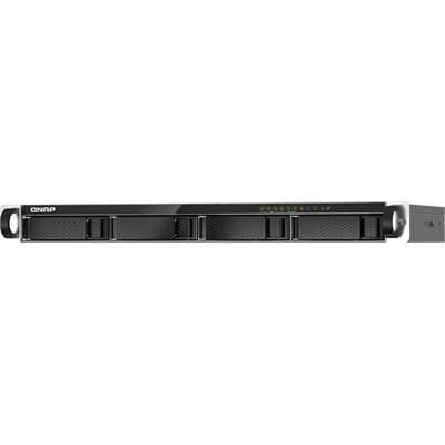 QNAP Short depth rackmount 4-bay NAS supporting 2.5GbE/10GbE connectivity and M.2 NVMe SSD caching TS-435XEU-4G