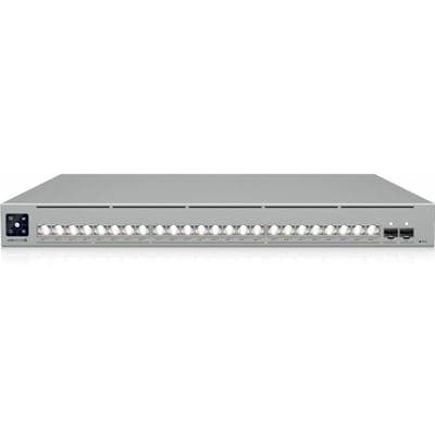 Ubiquiti Professional-grade 24-port Layer 3 Etherlighting PoE+++ switch with (16) 10 GbE (8) 2.5 GbE and (2) 25G SFP28 ports USW-PRO-XG-24-POE
