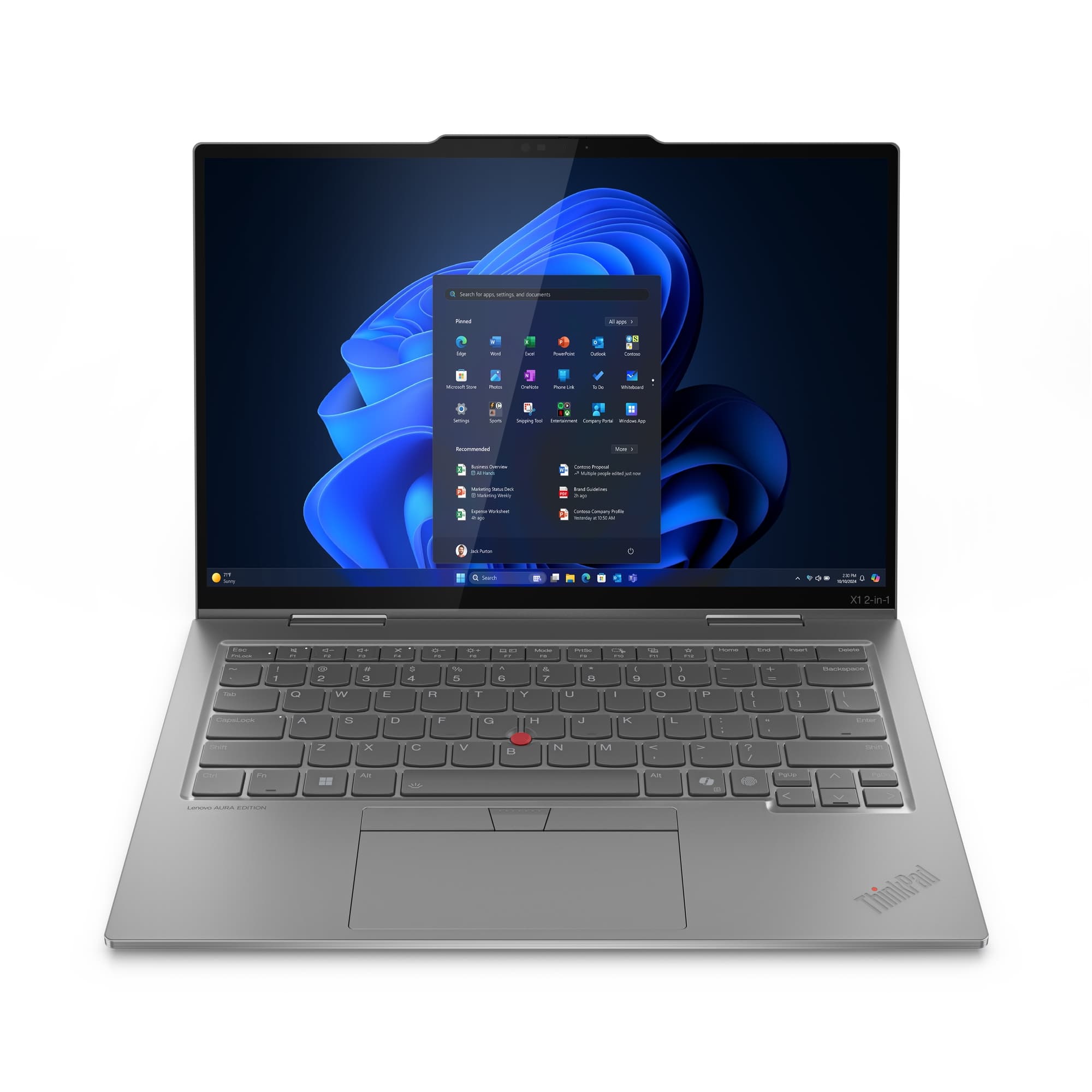 LENOVO LENOVO X1 2-IN-1 G10, 14" WUXGA TOUCH, U5-228V, 32GB, 512GB, WF7, PEN, W11P, 3YP+CO 21NU00CCAU