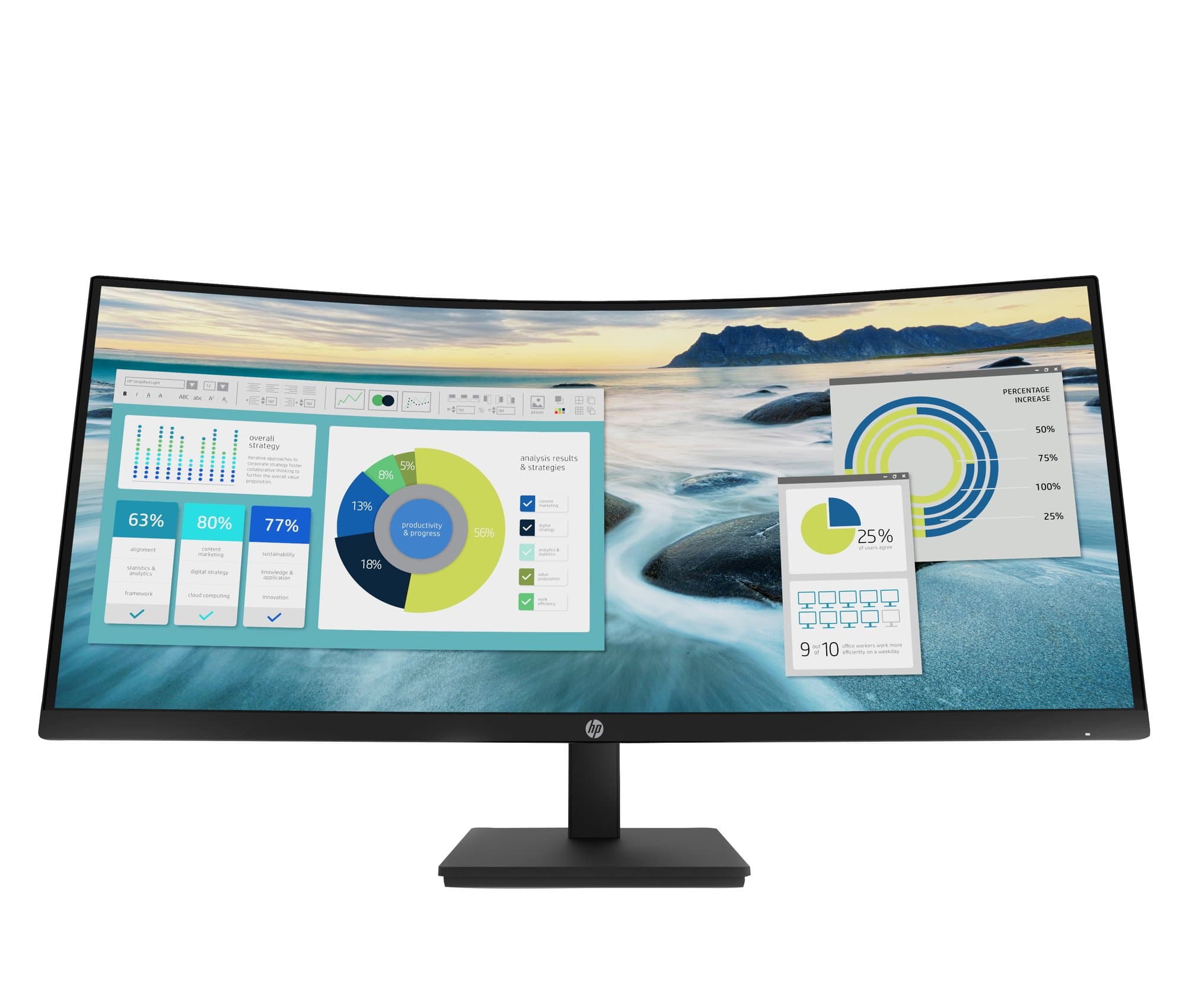 HP HP P34hc G4 34 inch WQHD USB-C Curved Monitor 21Y56AA