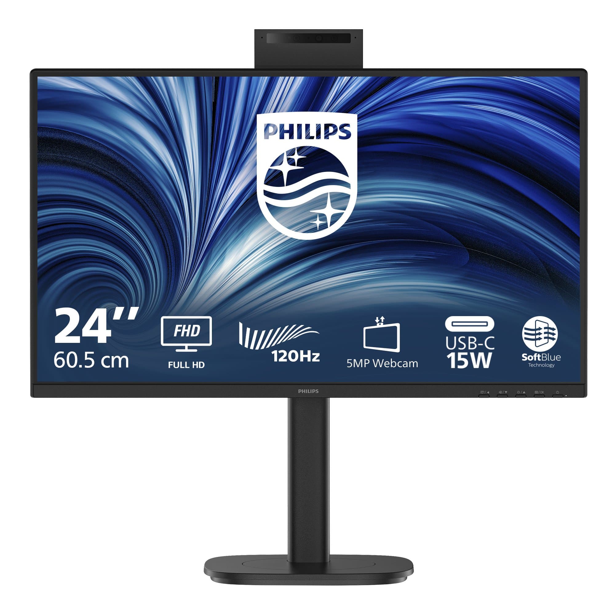 PHILIPS PHILIPS 24B2N3200JH/75 24" 16:9 1080P FHD IPS LED 120HZ,4MS,VGA,HDMI,DP,H/ADJ,CAM,SPKR,4YR 24B2N3200JH