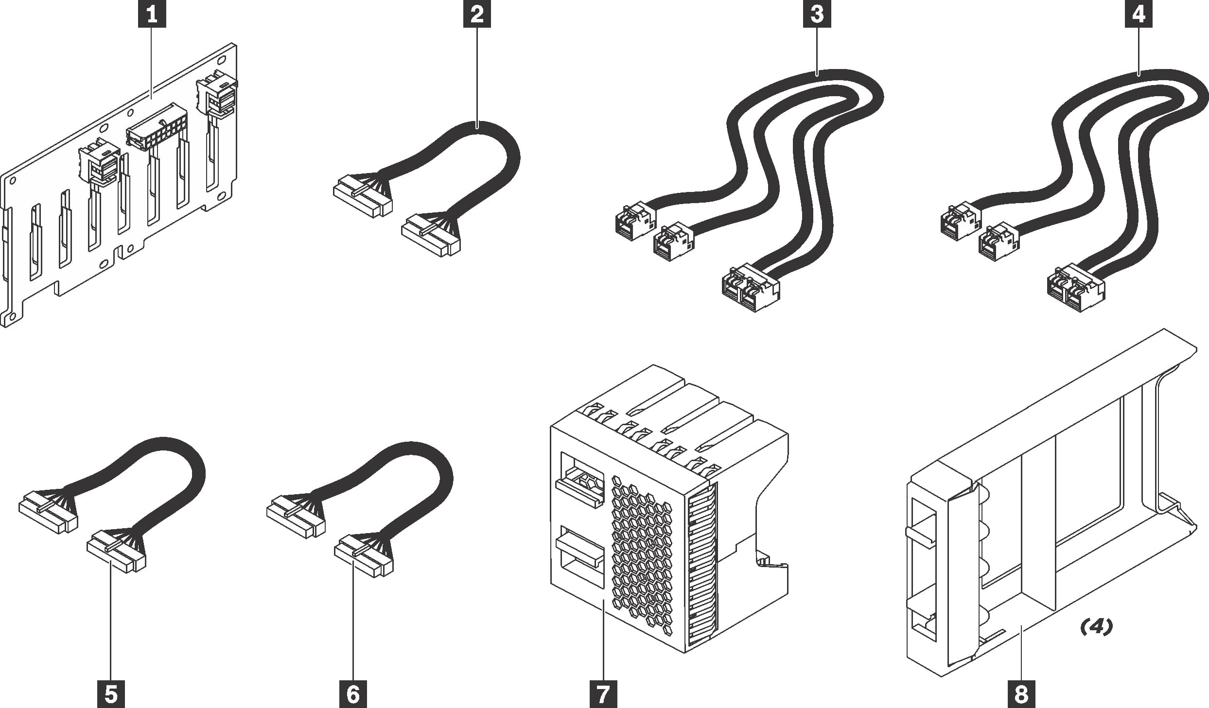 LENOVO LENOVO THINKSYSTEM SR550/SR650 2.5" SATA/SAS 8-BAY BACKPLANE KIT 7XH7A06254
