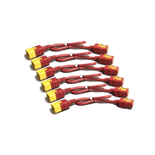 APC APC POWER CORD KIT (6 EA), LOCKING, C19 TO C20, 1.8M, RED AP8716SX340