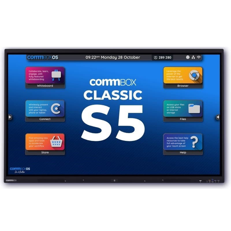 COMMBOX COMMBOX 98" 4K UHD INTERACTIVE CLASSIC DISPLAY (S5), 40-PT TOUCH, ANDROID CBIC98S5