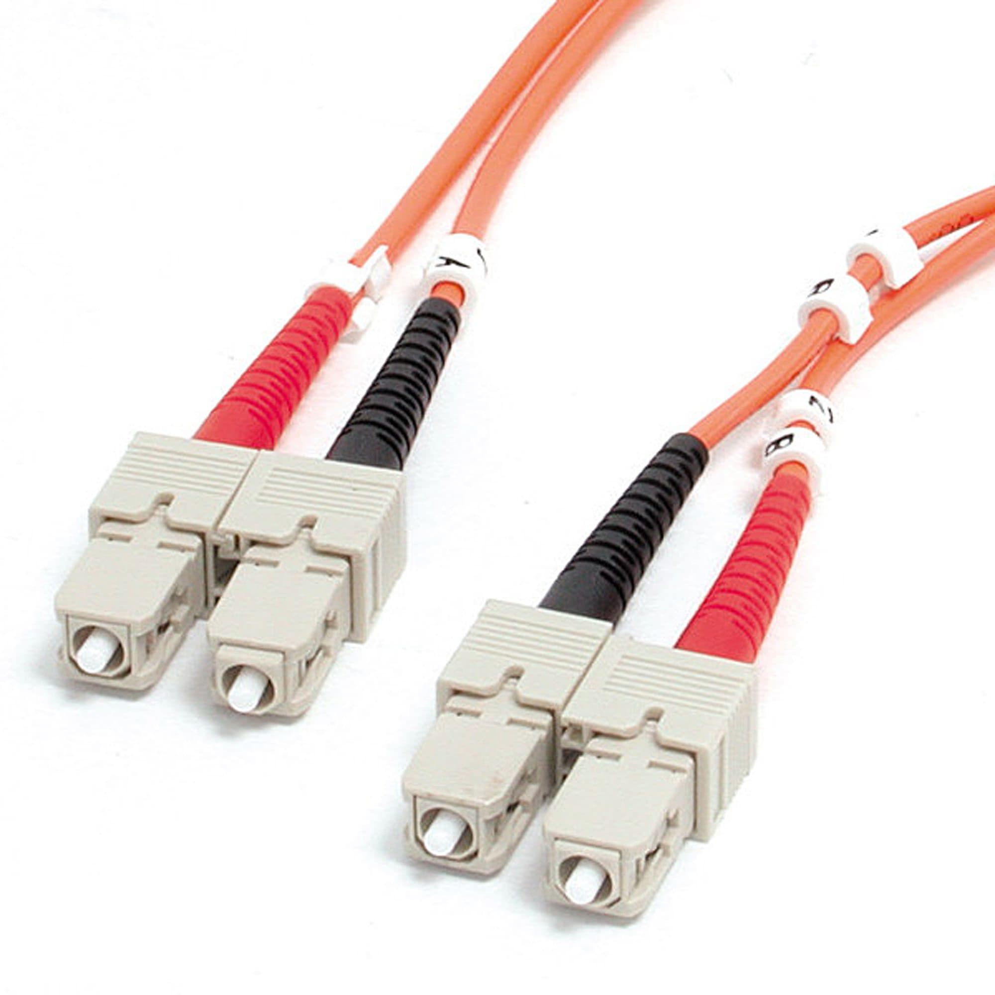STARTECH STARTECH.COM 2M (6.6FT) SC TO SC OM1 MULTIMODE FIBER OPTIC CABLE FIBSCSC2