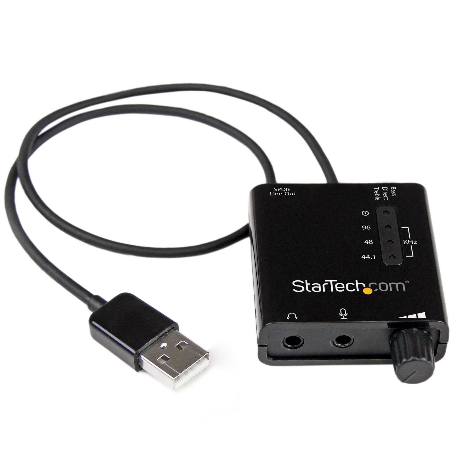 STARTECH STARTECH.COM USB STEREO AUDIO ADAPTER EXTERNAL SOUND CARD W/ SPDIF DIGITAL 2 YR ICUSBAUDIO2D