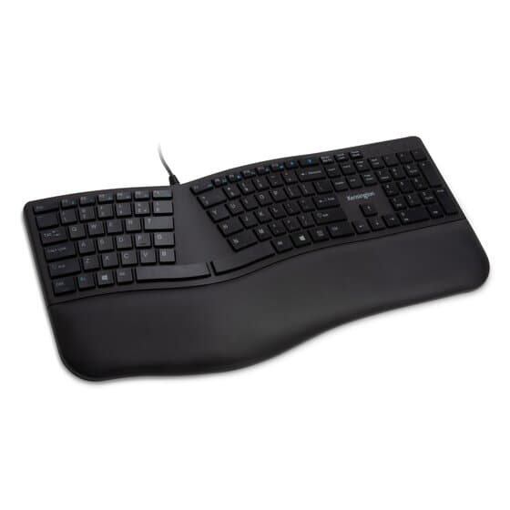 KENSINGTON KENSINGTON PRO FIT ERGONOMIC WIRED KEYBOARD - BLACK K75400US