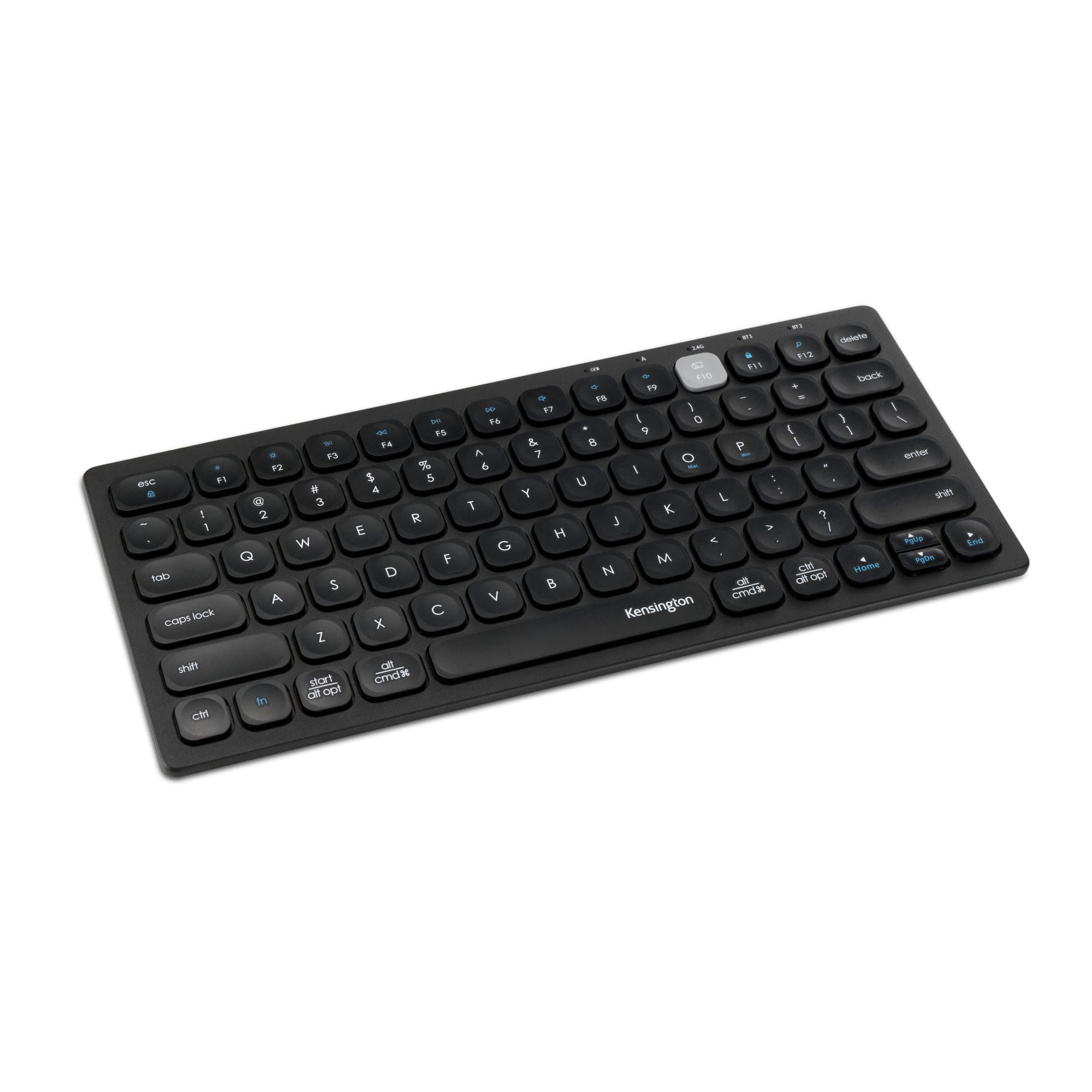 KENSINGTON KENSINGTON MULTI-DEVICE DUAL WIRELESS COMPACT/TRAVEL KEYBOARD, WIN/IOS/MAC, BLACK, 3Y K75502US