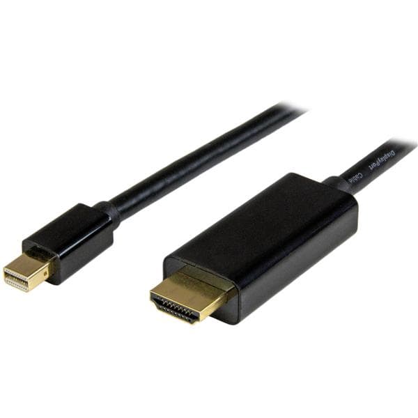 STARTECH STARTECH.COM 1M 3FT MINI DISPLAYPORT TO HDMI CABLE - 4K MDP TO HDMI ADAPTER 3 YR MDP2HDMM1MB