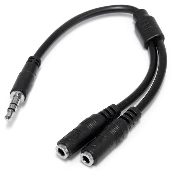 STARTECH STARTECH.COM SLIM STEREO SPLITTER CABLE - 3.5MM MALE TO 2X 3.5MM FEMALE LTW MUY1MFFS