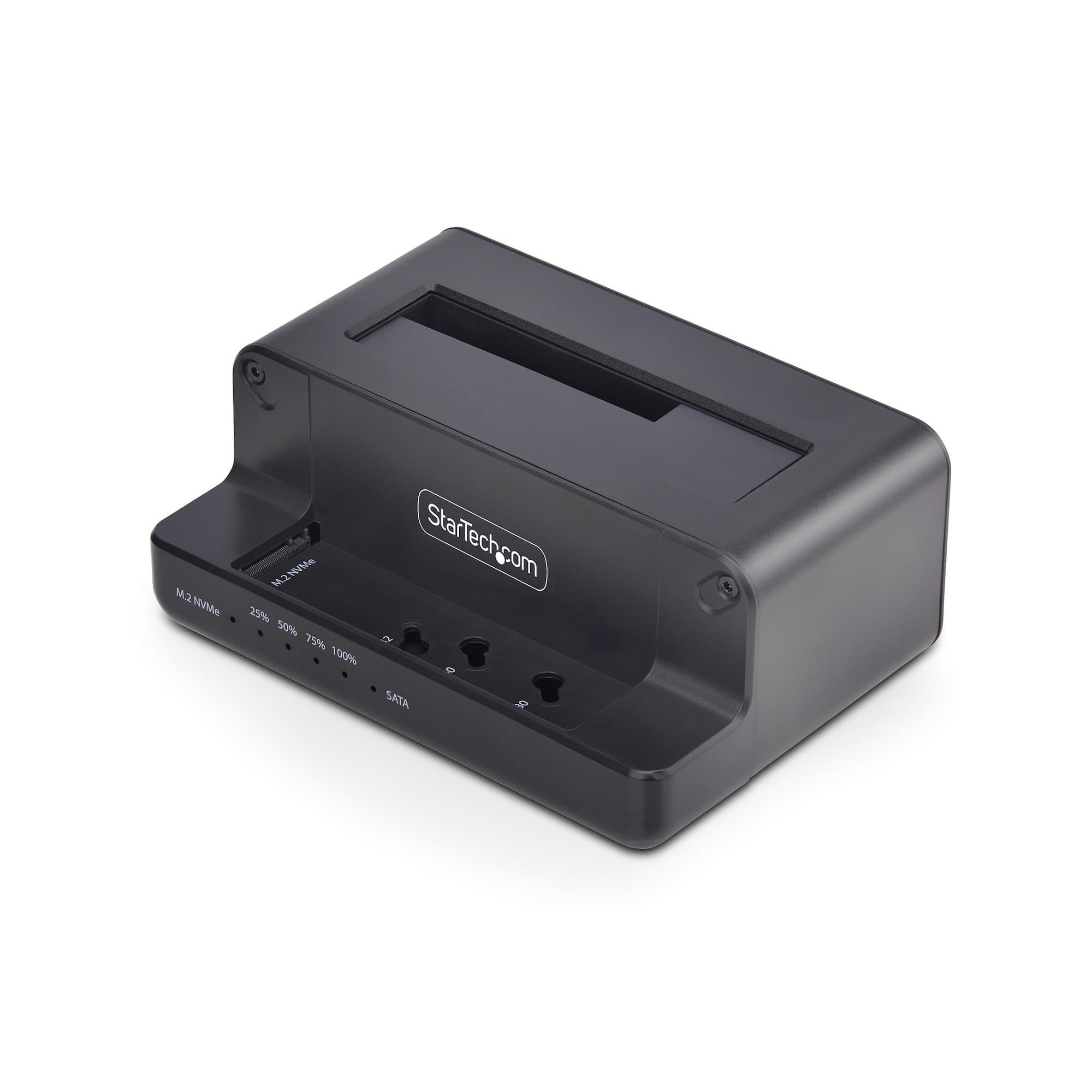 STARTECH STARTECH.COM M.2 NVME TO 2.5/3.5" SATA DRIVE DUPLICATOR, DUAL BAY CLONER, 2 YR N2-M2-SSD-DUPLICATOR