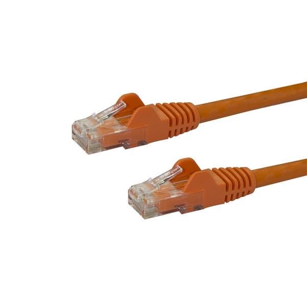 STARTECH STARTECH.COM CAT6 ETHERNET CABLE 50CM ORANGE 650MHZ SNAGLESS PATCH CORD LTW N6PATC50CMOR