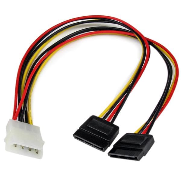 STARTECH STARTECH.COM 12IN LP4 TO 2X SATA POWER Y CABLE ADAPTER - SATA POWER CABLE LTW PYO2LP4SATA