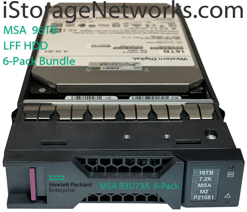 HPE HPE MSA 96TB SAS 7.2K LFF M2 6pk HDD Bdl R3U73A
