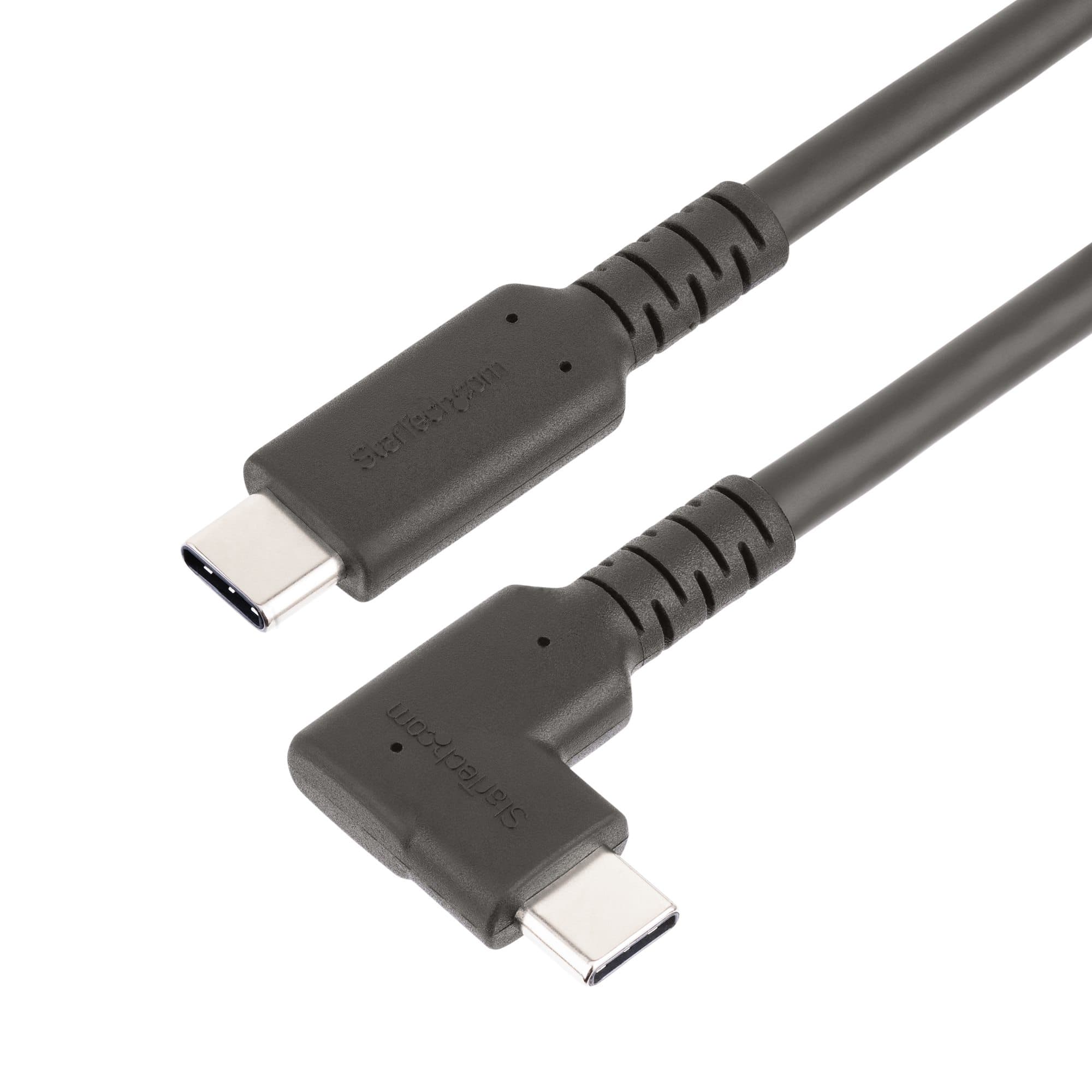 STARTECH STARTECH.COM 3FT 1M RUGGED RIGHT ANGLE USB-C CABLE 3.2, 10 GBPS, 4K 60HZ, 100W PD 2 YR RUSB31CC1MBR
