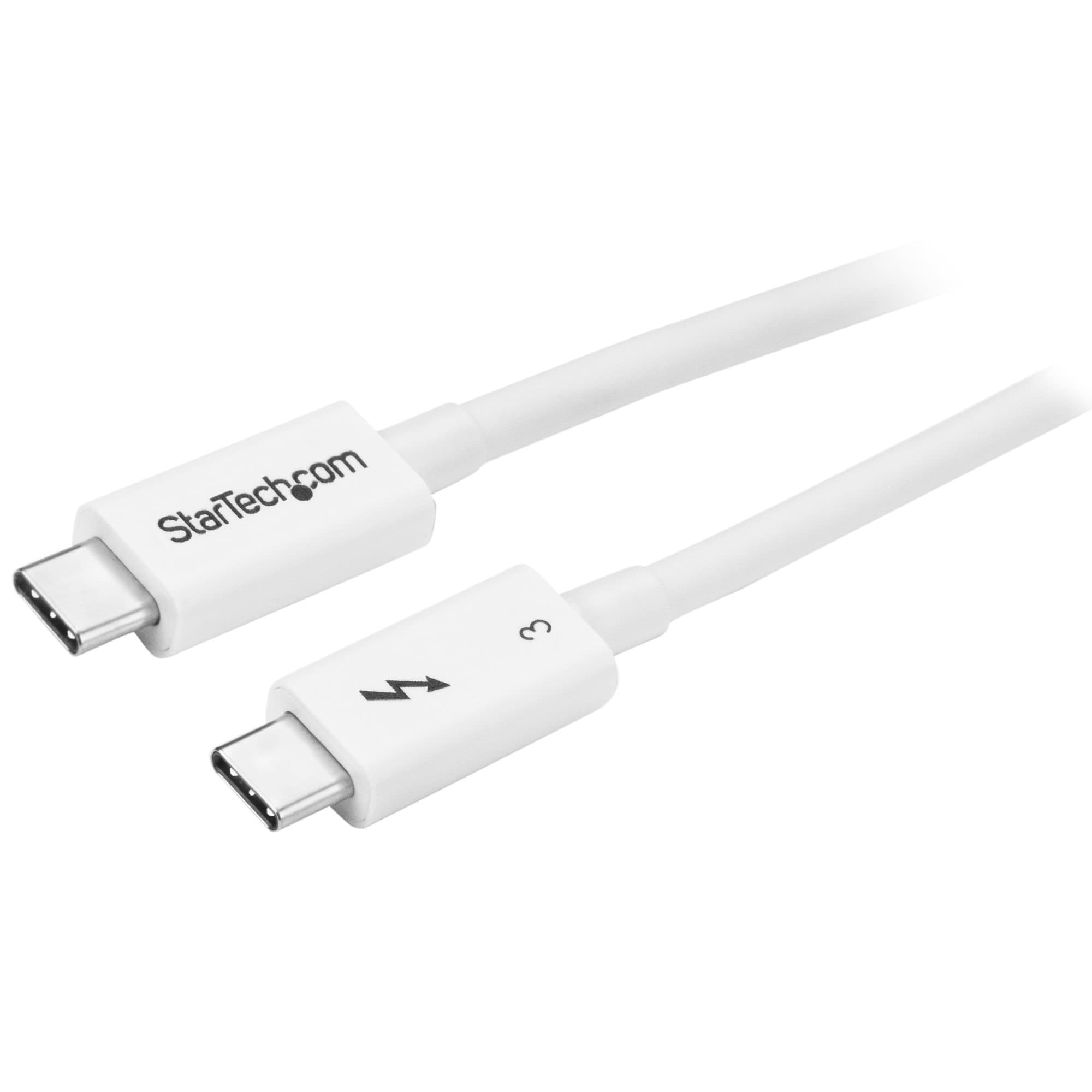 STARTECH STARTECH.COM 0.5M THUNDERBOLT 3 CABLE 40GBPS - WHITE - THUNDERBOLT USB-C DP 2 YR TBLT34MM50CW