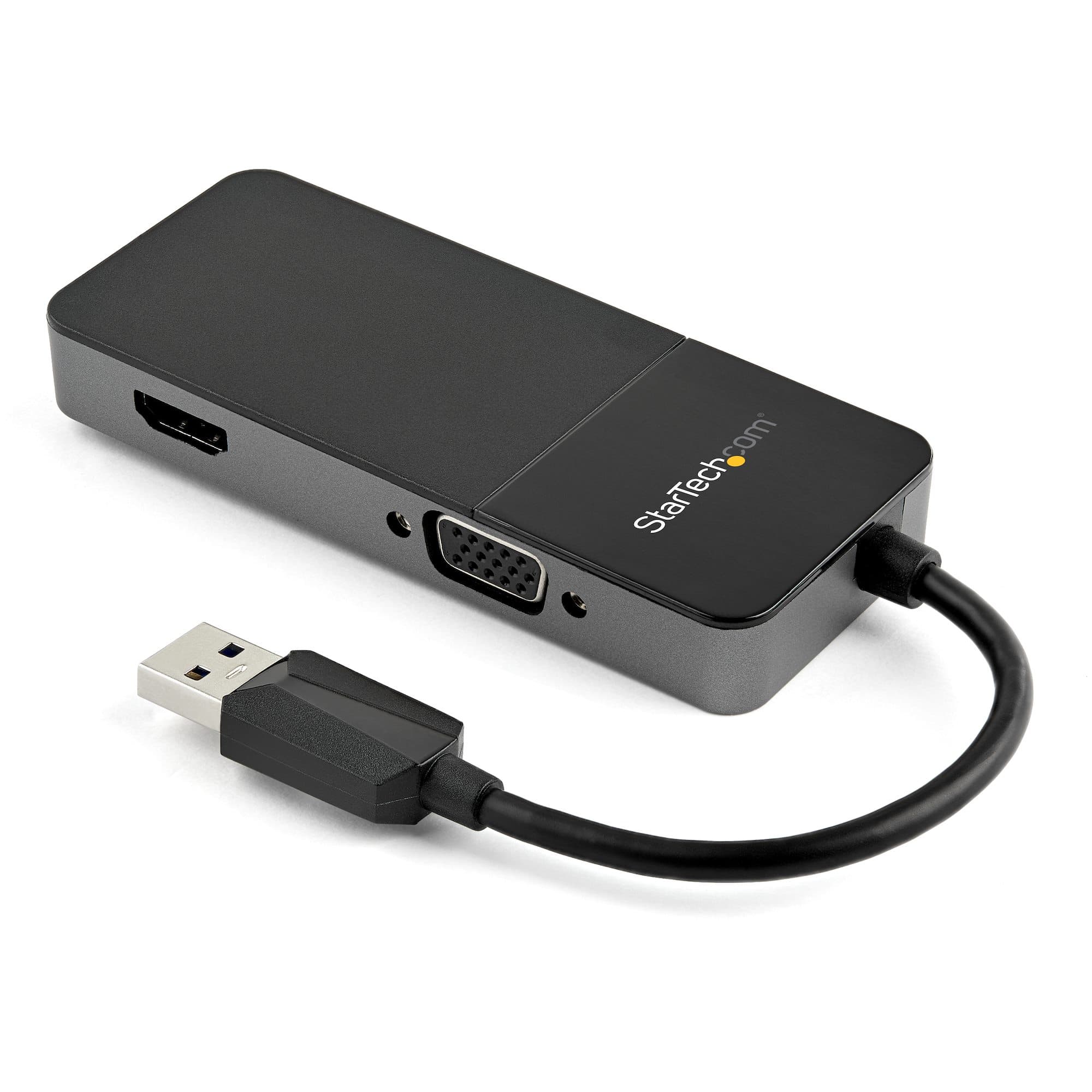 STARTECH STARTECH.COM USB 3.0 TO HDMI/VGA ADAPTER, 2 MONITOR EXTERNAL GRAPHICS CARD 3 YR USB32HDVGA