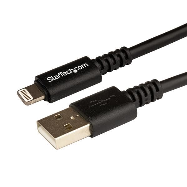 STARTECH STARTECH.COM 10 FT LONG BLACK APPLE LIGHTNING TO USB CABLE IPHONE IPOD IPAD 2 YR USBLT3MB