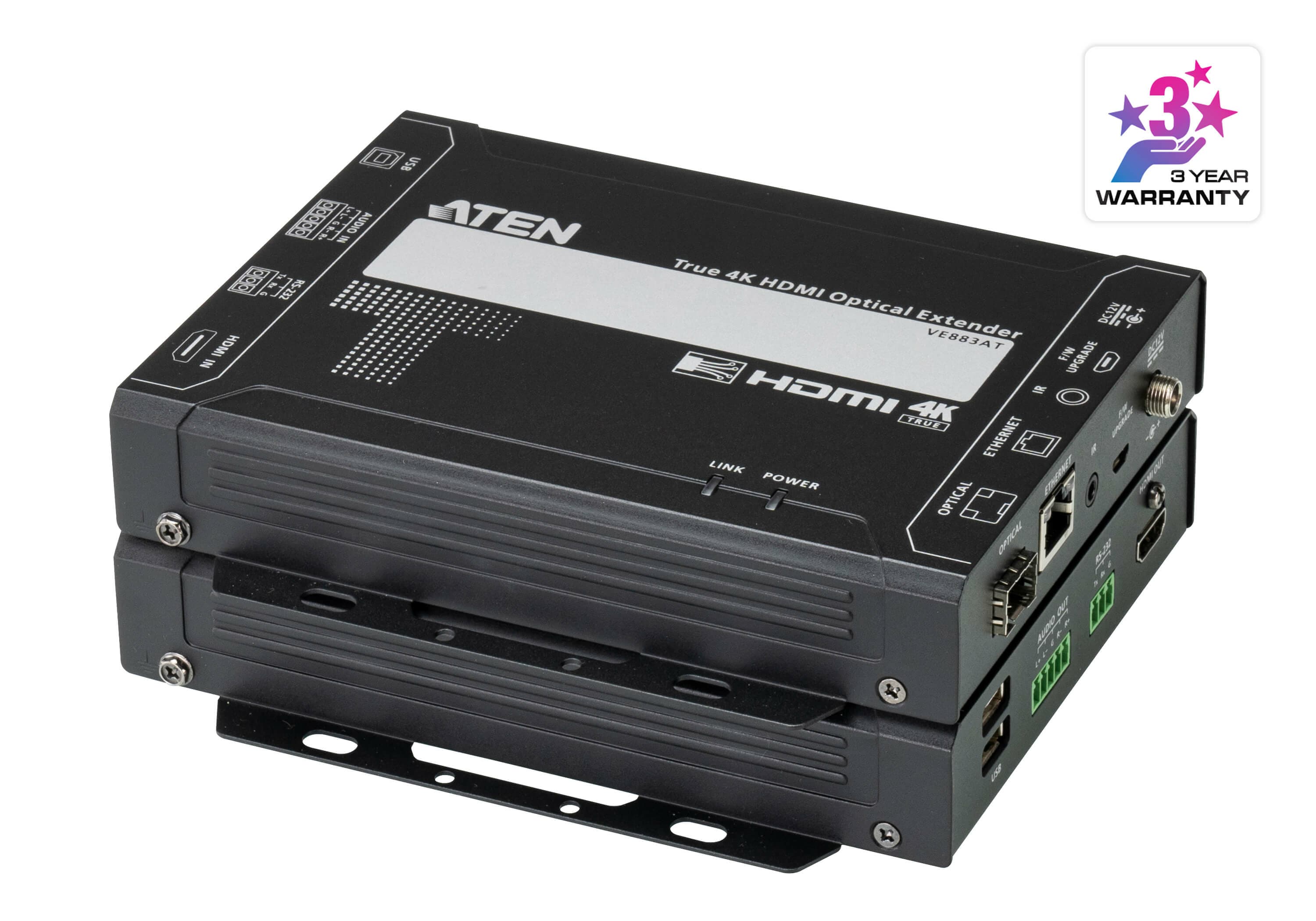 ATEN ATEN TRUE 4K HDMI SINGLE-MODE OPTICAL EXTENDER 4K @ 10KM VE883AK2-AT-U
