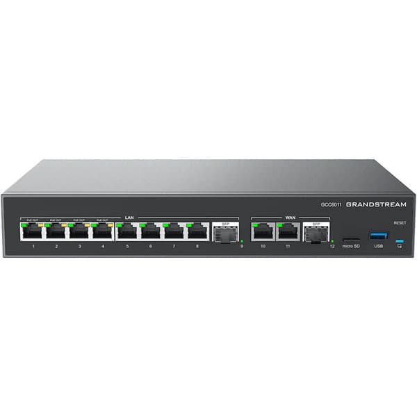 Grandstream Networks Grandstream GCC6011 All-In-One 10 Port Gigabit Router with Enterprise Grade Firewall VPN and PBX GCC6011
