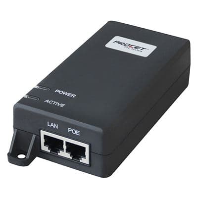 Procet PoE Systems 55V DC 30 Watt 10 Gigabit 802.3at Wide Temperature Power over Ethernet Supply PT-PSE104GO-30-10