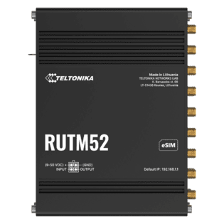 Teltonika Teltonika RUTM52 Industrial 5G Wi-Fi Gigabit Router with Dual Radio, Dual SIM and eSIM Support and 4G LTE Cat 20 fallback RUTM52