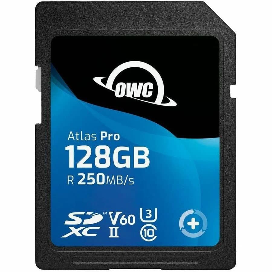 OWC 128GB Atlas Pro SDXC UHS-II V60 Media Card MC002