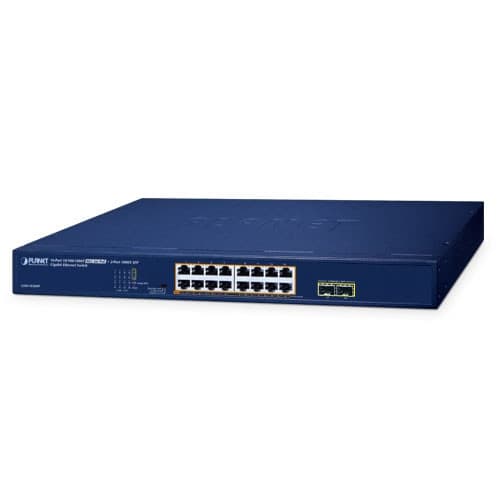 Planet Planet GSW-1820HP 16-Port 10/100/1000T 802.3at PoE + 2-Port 1000X SFP Gigabit Ethernet Switch NS058