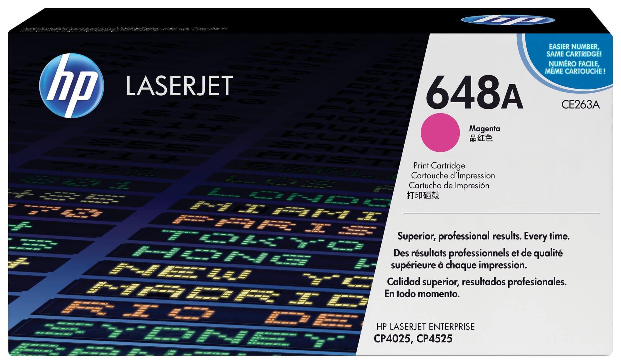 HP HP 648A MAGENTA LJ TONER CART CE263A 1037410