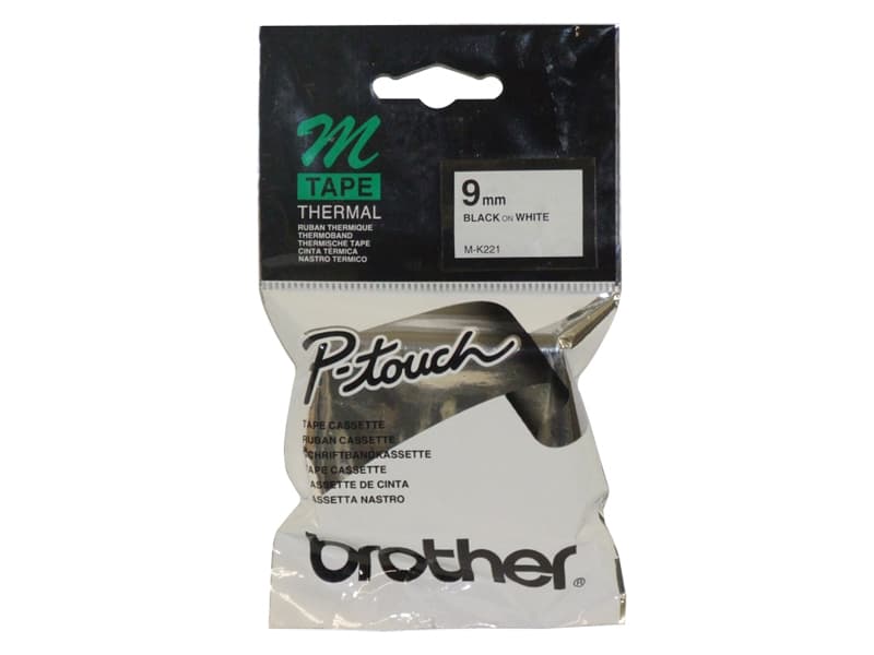 BROTHER BROTHER 9MM BLK ON WHT TAPE for PT65 PT85 PT100 1052267