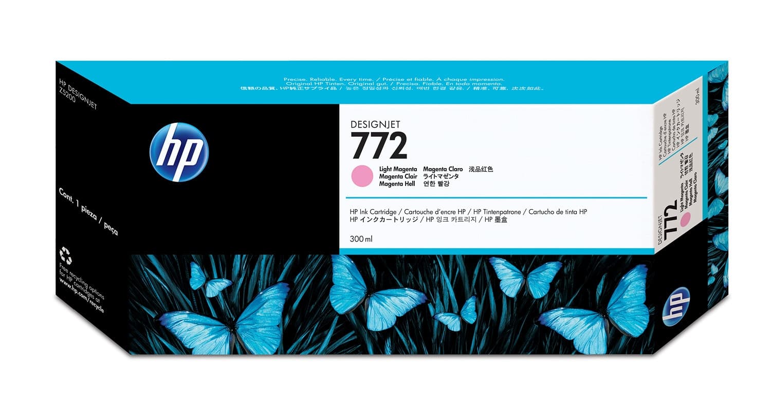 HP HP 772 300ml Lt Magenta Ink Cartridge 1174790