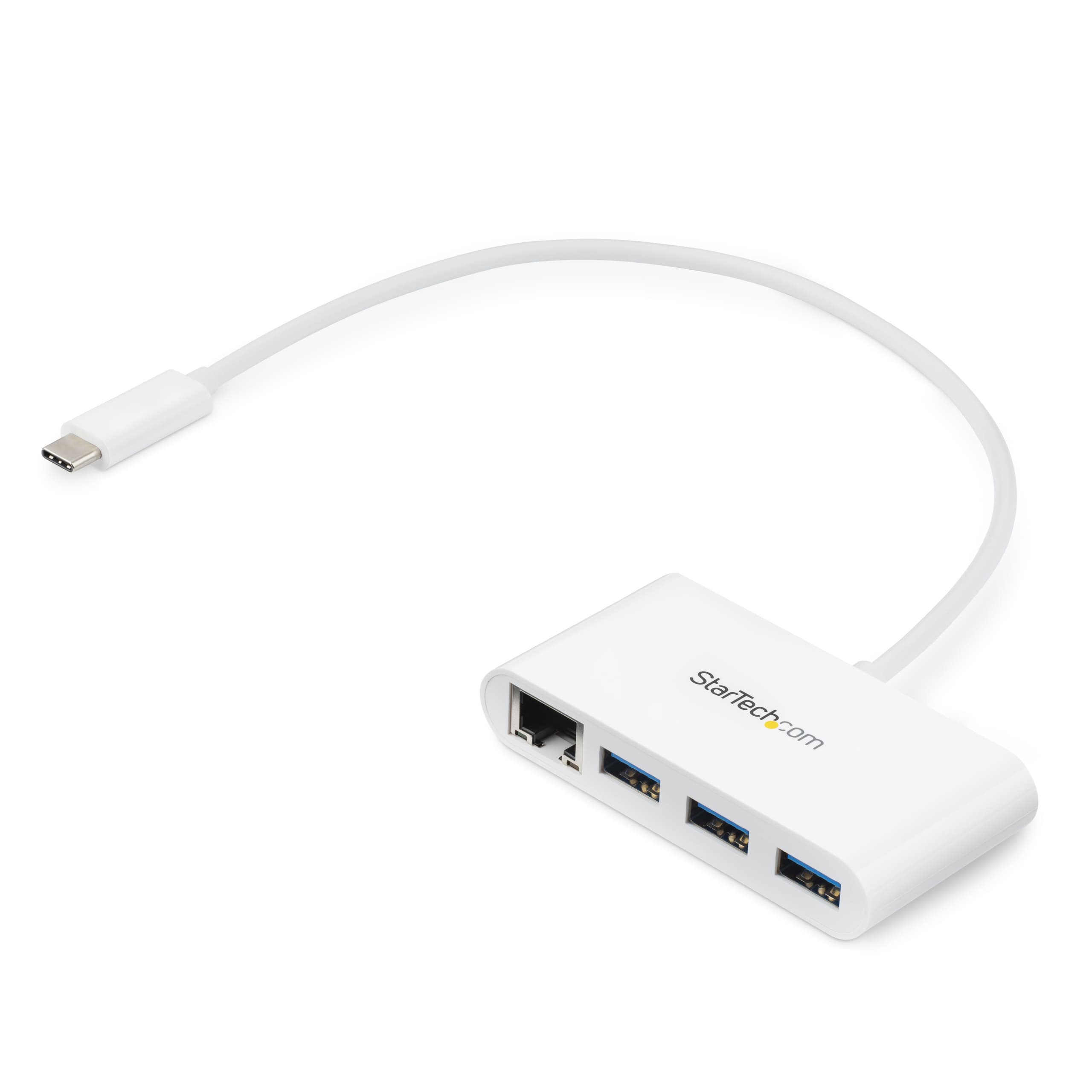 StarTech.com StarTech.com 3 Port USB 3.0 Hub + GbE - USB-C - White 3521282