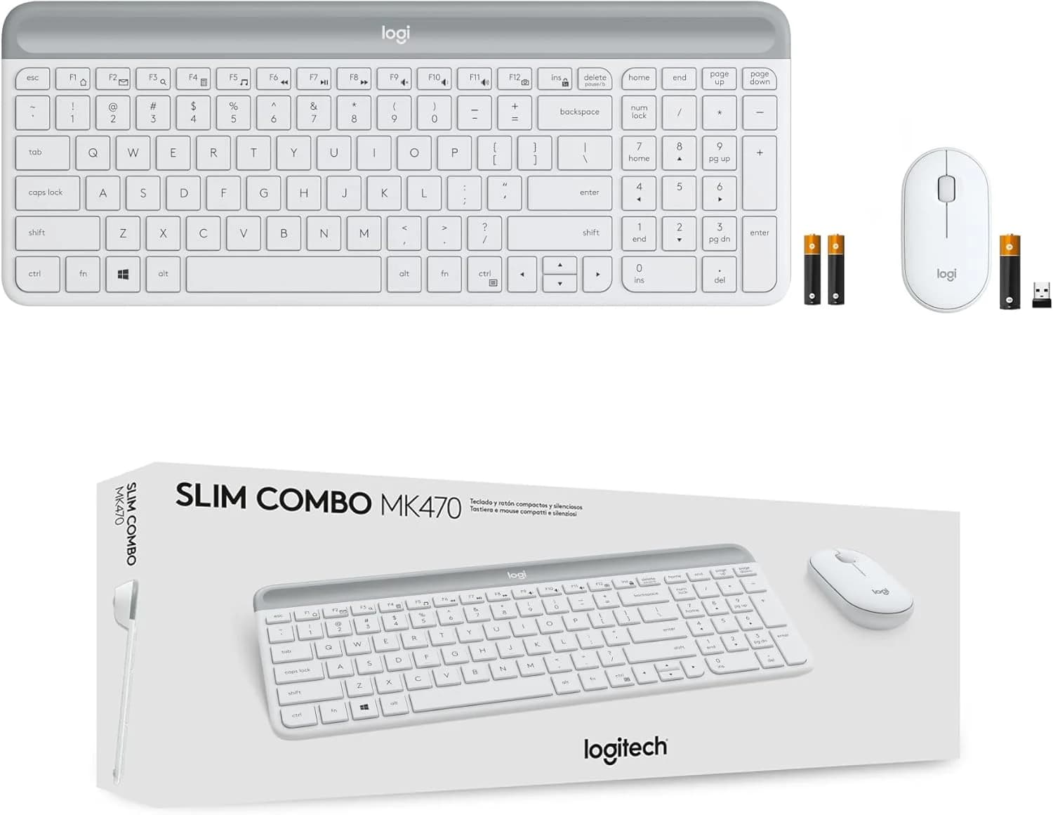 LOGITECH LOGITECH MK470 SLIM WIRELESS COMBO - WHITE 4509929