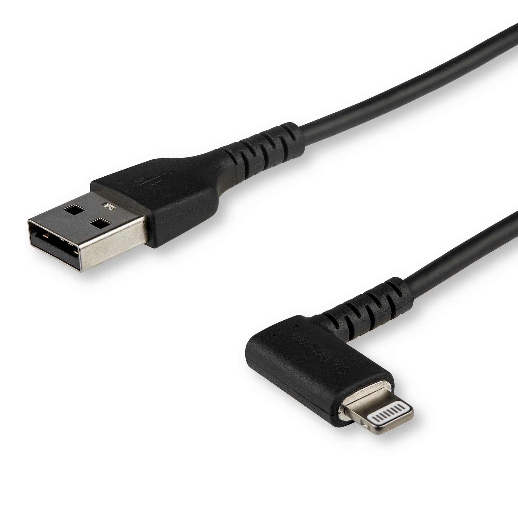 StarTech.com StarTech.com Cable - Black Angled Lightning to USB 2m 4630274