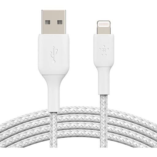 BELKIN BELKIN LIGHTNING TO USB-A BRAIDED CABLE 2M WHT 4835408