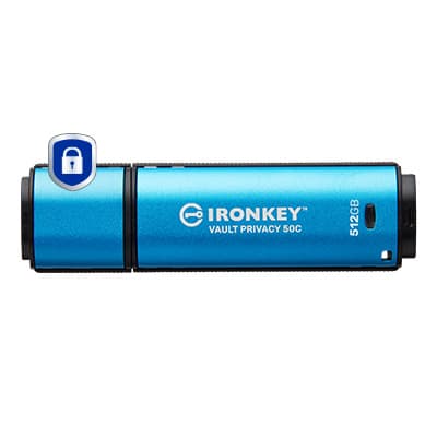 KINGSTON KINGSTON 512GB USB-C IronKey Vault Privacy 50C 19 5937409