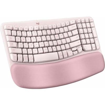 LOGITECH LOGITECH Wave Keys Wireless Ergonomic Keybrd Rose 6107409