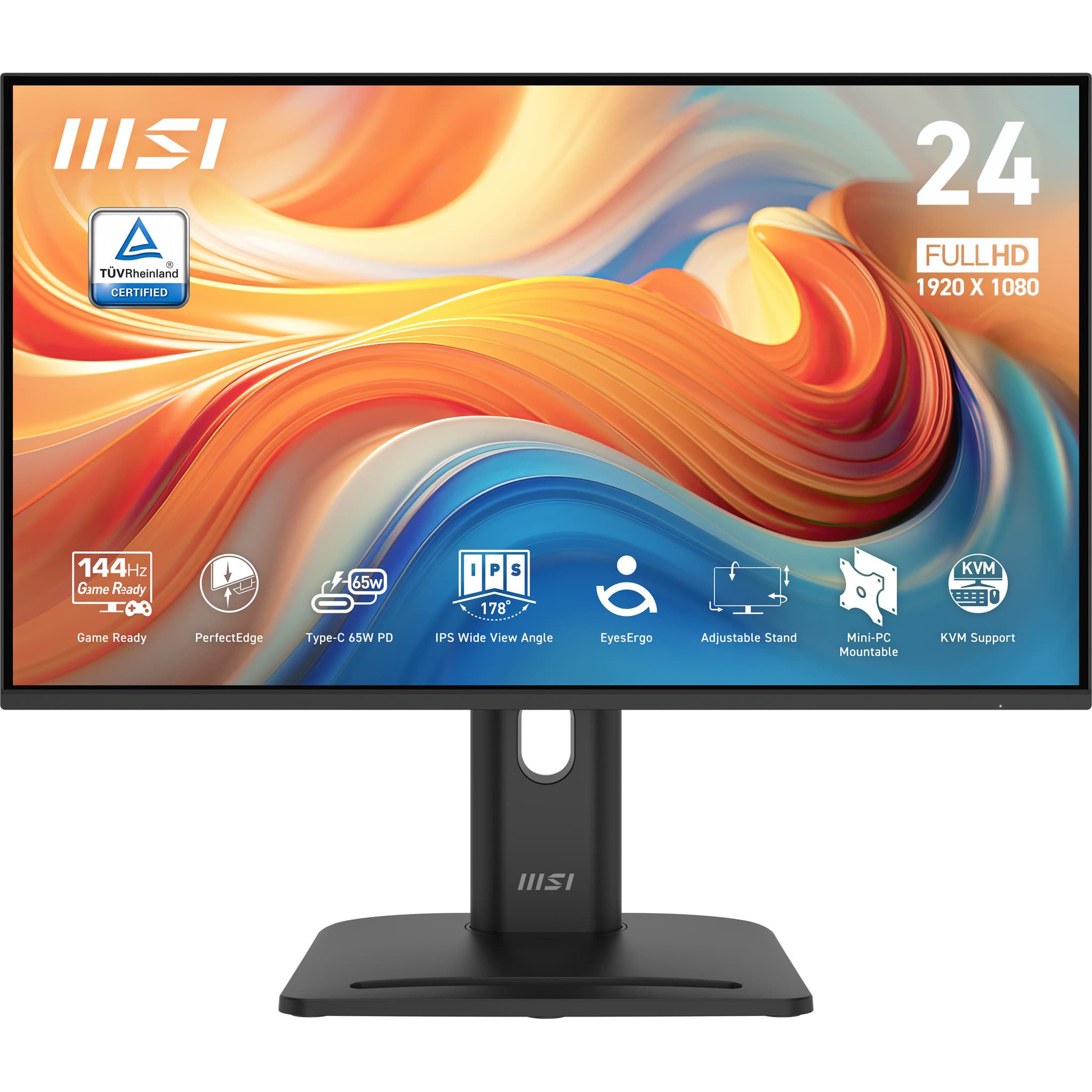 MSI MSI BLACK 23.8in/IPS/FHD/144HZ/USB-C HUB 4Y 6758889