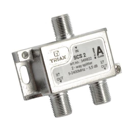 Triax TRIAX RF 2-Way Splitter, 2.4GHz. Coaxial Splitter Ideal for SAT-IF & 349822