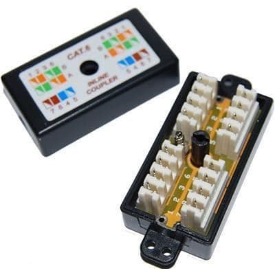 Dynamix DYNAMIX Cat6 Inline Coupler, Punch Down. Black Colour A-PD-C6