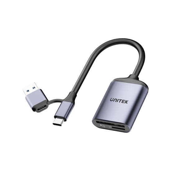 Unitek UNITEK 2-in-1 USB-C/A SD4.0 Card Reader. R1018E01