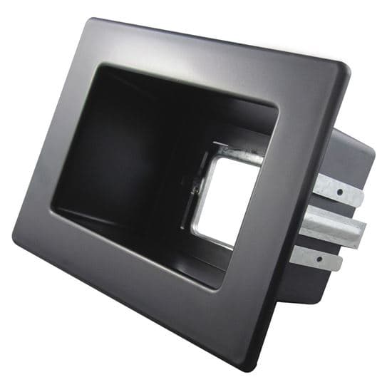 Recessed RECESSED Single Black Wall Box 1x GPO Slot, Stud Mount or Floating RECWP1BK