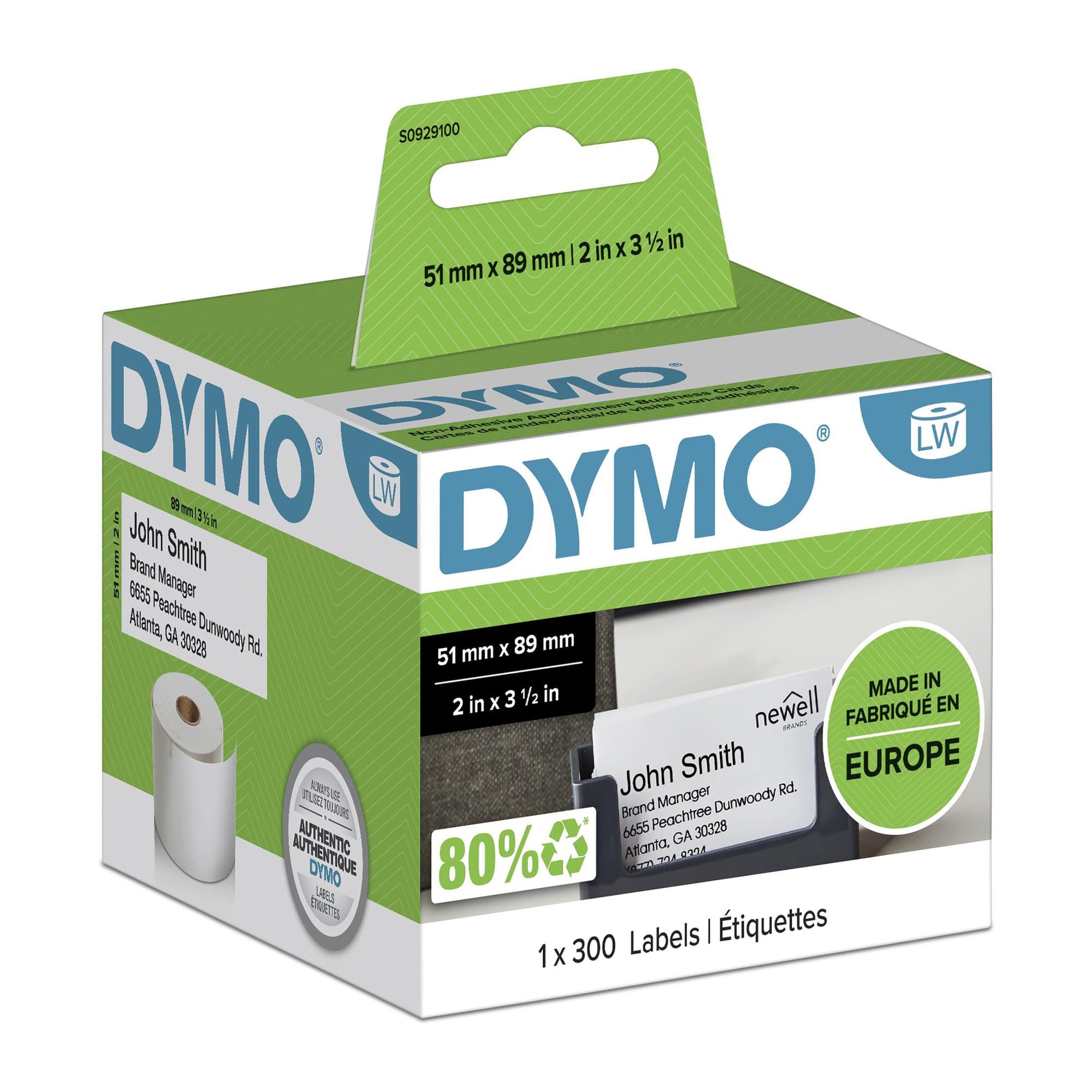 Dymo DYMO Genuine LabelWriter Name Badge Cards, 51mm x 89mm Non Adhesive, S0929100