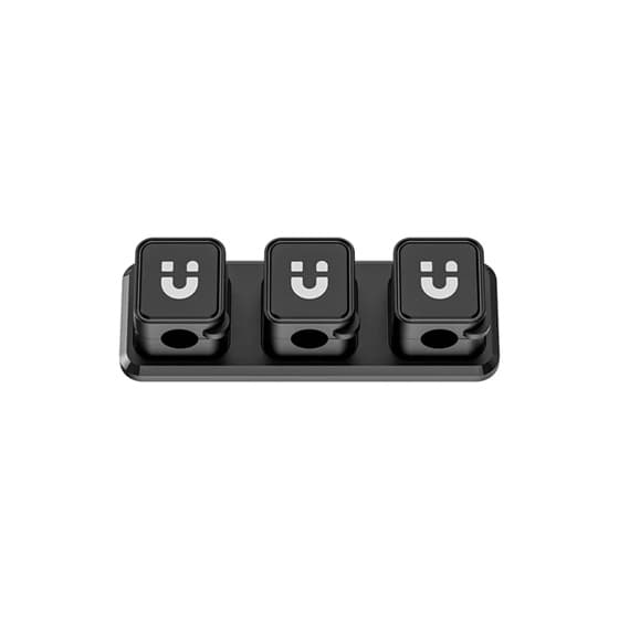 UNITEK SnapHold Magnetic Cable Clips With Base. 3x Magnetic Clip Holders For Clutter Free Cable T1117ABK