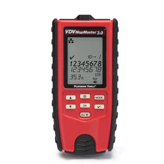 Platinum Tools PLATINUM TOOLS VDV MapMaster 3.0 Cable Tester Kit. Kit Includes VDV T130K1