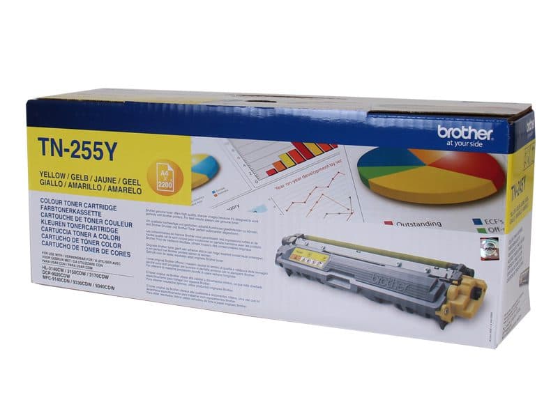 Brother Brother TN-255Y Yellow High Yield Toner TN255Y