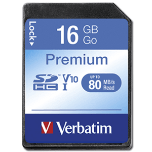 Verbatim Verbatim Premium SDHC Class 10 Card 16GB FS156-X16
