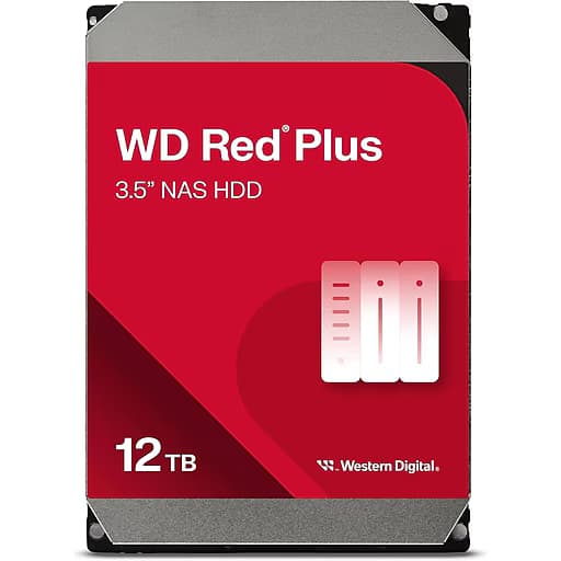 Western Digital WD Red Plus 12TB SATA 3.5" Intellipower 256MB NAS HDD 3Yr WD120EFGX