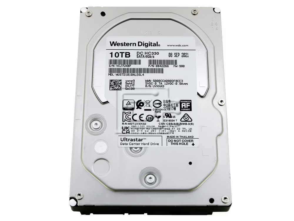 Western Digital WD Ultrastar DC HC510 SATA 3.5" 7200RPM 256MB 10TB HDD WUS721010ALE6L4